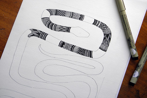 Snake-drawing
