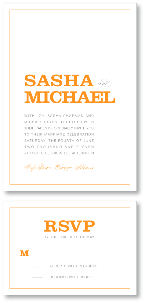 Wedding suites will be designed with matching reply cards thank you notes