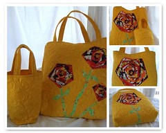 Mosiac of Spinning Sprial Flower Bag  and Reflection Bag