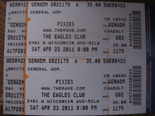 Pixies Milwaukee 4/23/2011 by mbigmistake