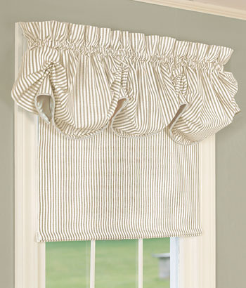 ticking stripe shade country curtains
