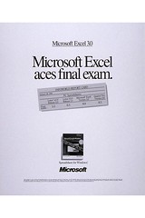 Microsoft Excel 3.0 Advertisement 1990