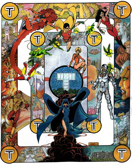 Teen Titans 1980s era Retail Poster by George Perez