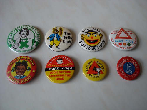 Vintage badges - road safety