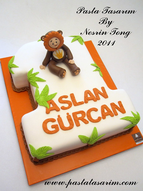 BABY LION CAKE- ASLAN GURCAN 1ST BIRTHDAY CAKE