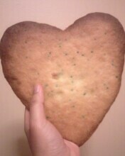 Baked My First Giant Heart-Shaped Sugar Cookie!