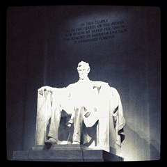 Inside the Lincoln Memorial in Washington, DC. by ObieVIP