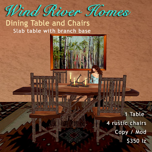 Rustic Dining Table and Chairs by Teal Freenote