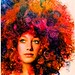 Marisa Berenson & Psychedelic Color Wig