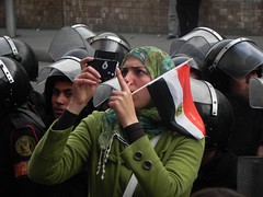 27 January: Protesters spread images from the protests