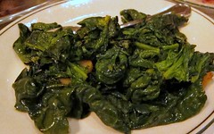 the palm - steamed spinach