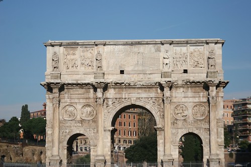 Arch of Constantine - signifying the conversion to and acceptance of Christianity in the Roman Empire