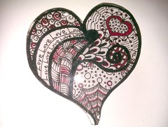 Doodle Heart shrinkie pendant