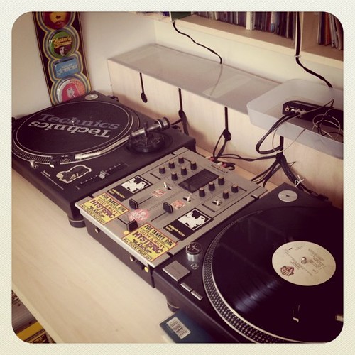 Turntable in my desk
