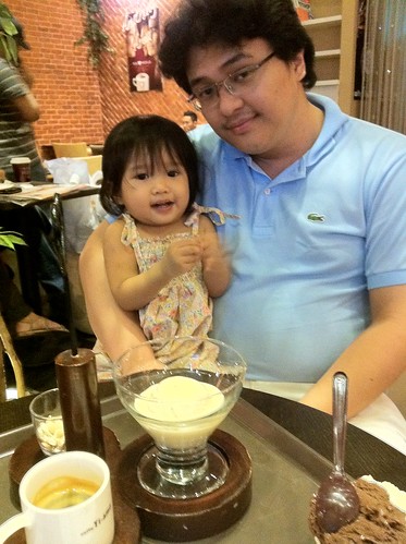 euna with papa at caffe ti-amo