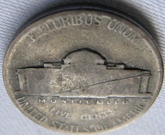 Faint mintmark on war nickel