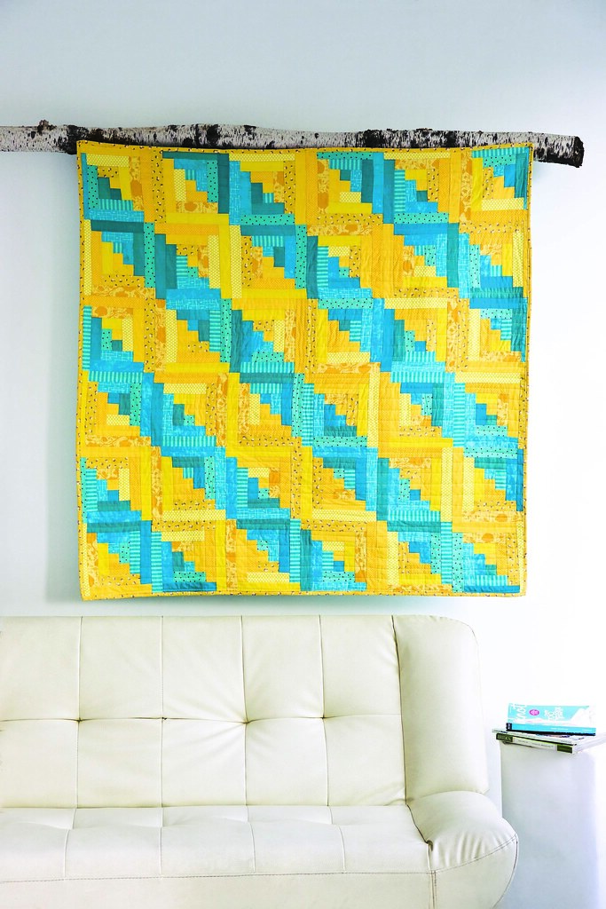 Bright Furrows Quilt from Modern Log Cabin Quilting