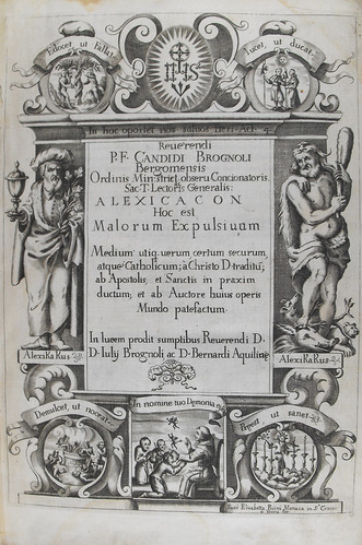 Additional title page with engraving from Alexicacon hoc est opus de maleficiis ac morbis maleficis