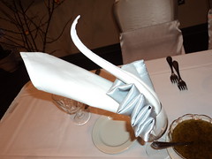 folded napkin - swan