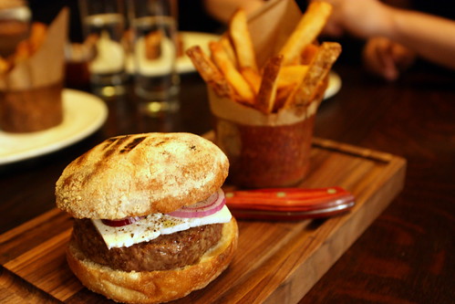 Chargrilled Lamb Burger w/Cumin Mayo and Thrice Cooked Chips