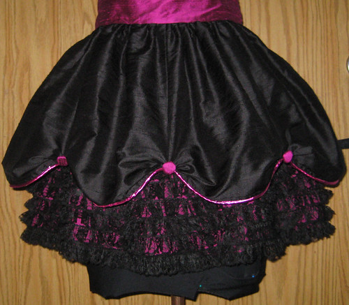 silk apron skirt