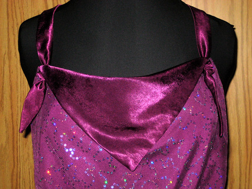 purple sequins bodice