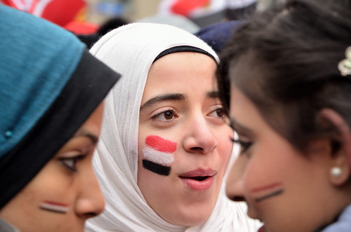 Egyptian demonstration, Dundas Square, Toronto, 2011