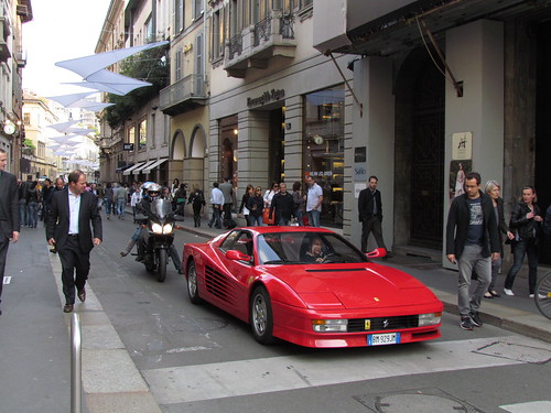 Cruising with the Ferrari