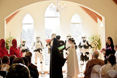  for all the tables and all the guests dressed up in Star Wars attire