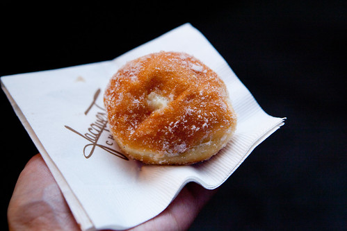 Bomboloni filled with vanilla pastry cream from Jacques Torres