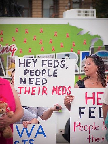 AIDS Advocates Rally at Iowa Capitol
