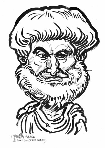 Caricature of Aristotle