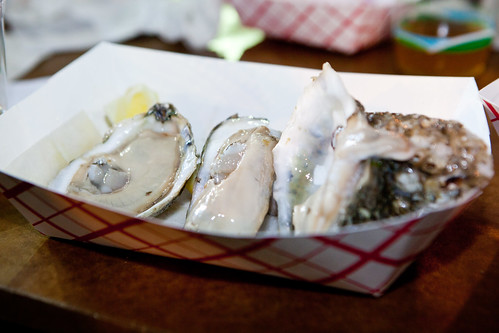 Fresh shucked, meaty oysters