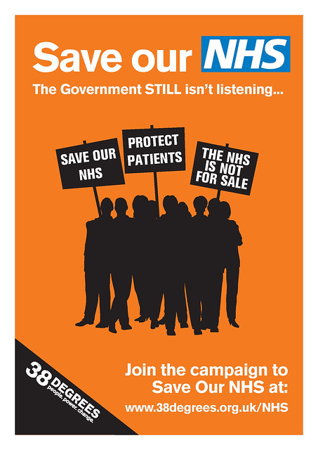 SAVE OUR NHS crowd poster COLOUR