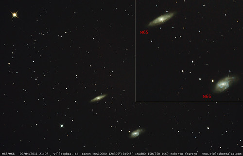 M65 y M66. Galaxias en Leo