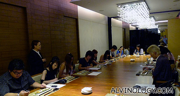 We were hosted in the VIP room at Kumo - looks like a yakuza gathering isn't it?