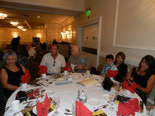 The Burke table: Maria and Roger Esty, Ed Hernandez, Vincente Burke (Louie's son), Elba Burke and Shelly Burkea