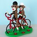 Sock Monkey Wedding Cake Topper Tandem Bike
