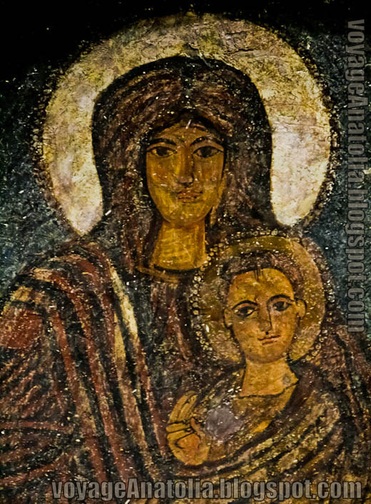 Smiling Mary and Jesus