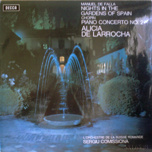アマデウスクラシックス通販レコードの案内 - ファリャ：スペインの庭の夜、ショパン：ピアノ協奏曲No.2　デ・ラローチャ（ピアノ）、コミッシォーナ指揮スイス・ロマンド管
