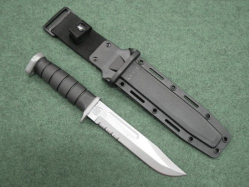 KA-BAR Knives USMC Next Generation 7" Combo Edge Blade with Kydex Sheath