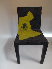 Chair made of second-hand t-shirts