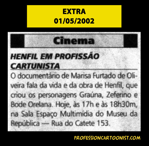 "Henfil em Profissão Cartunista" - Extra - 01/05/2002