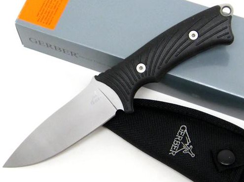 Gerber Big Rock Camp Knife 4.5" Plain Edge Blade with Sheath