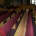 Re-upholstering the pews  4/2011