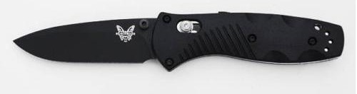 Benchmade Barrage AXIS-Assisted 3.6" Black Plain Blade, Valox Handles