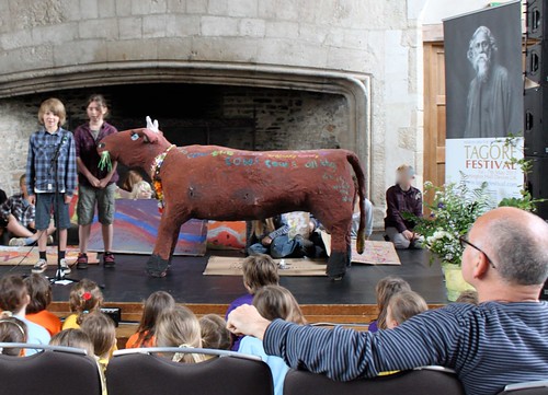 The cow on stage