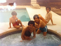 Uncle Oscar w Ricky, Mel, Ryan, Ricky Ong 1983