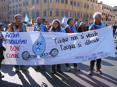 Rom 26.03.2011: Plakat gegen die Wasserprivatisierung
