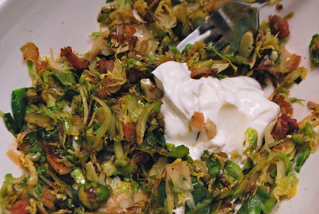 brussels sprouts hash with bacon